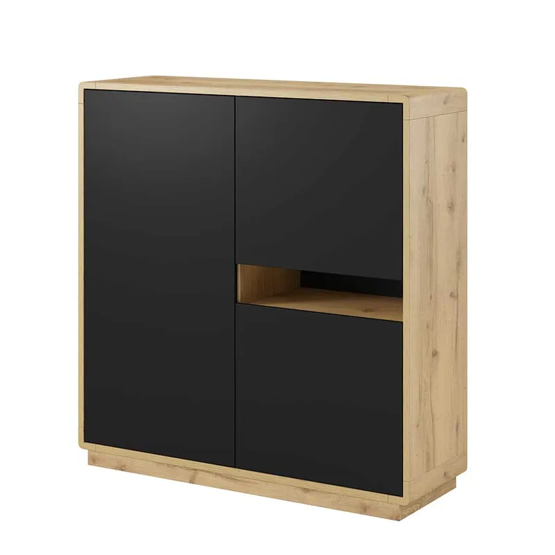 122x126x40 2-türiges Highboard mit Fach - Ilunas Knallerangebot