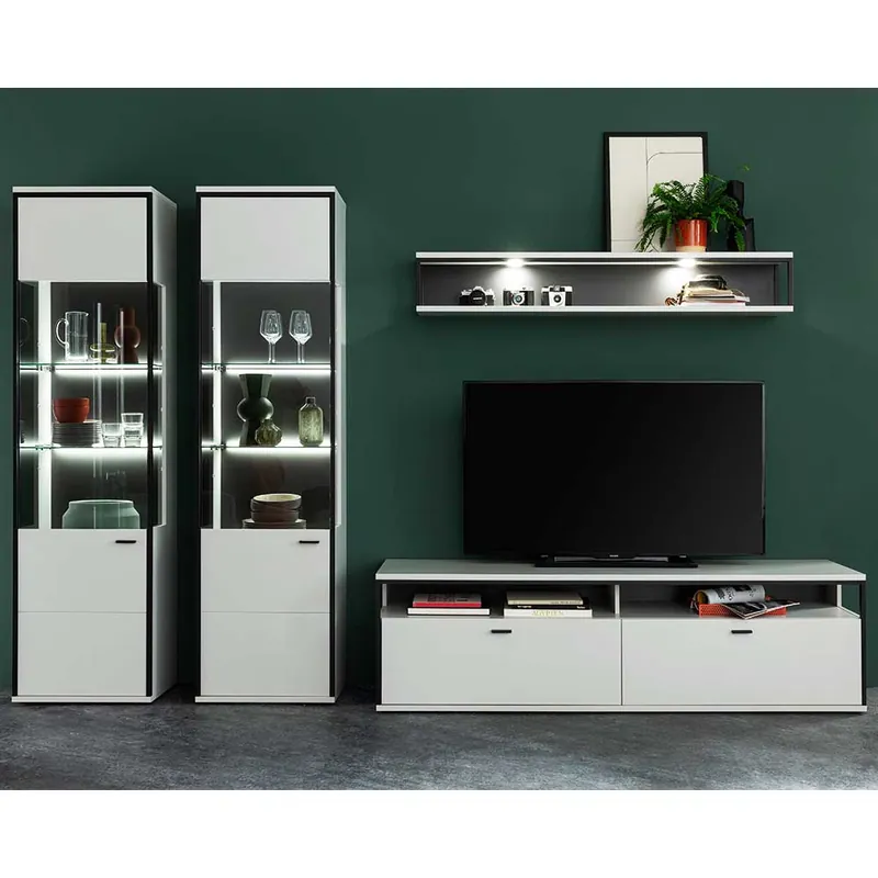 Bestpreis Moderne Wohnwand-Möbel im Set - Loazin (vierteilig)
