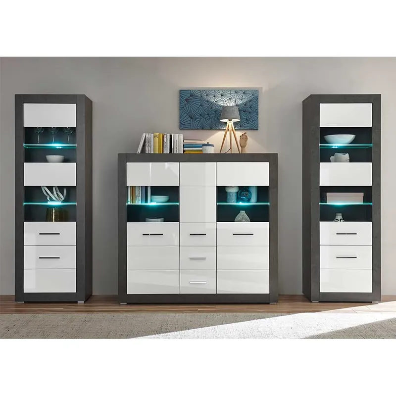 Wohnraum Schränke zweifarbig - Istensa (dreiteilig) Top-Angebot