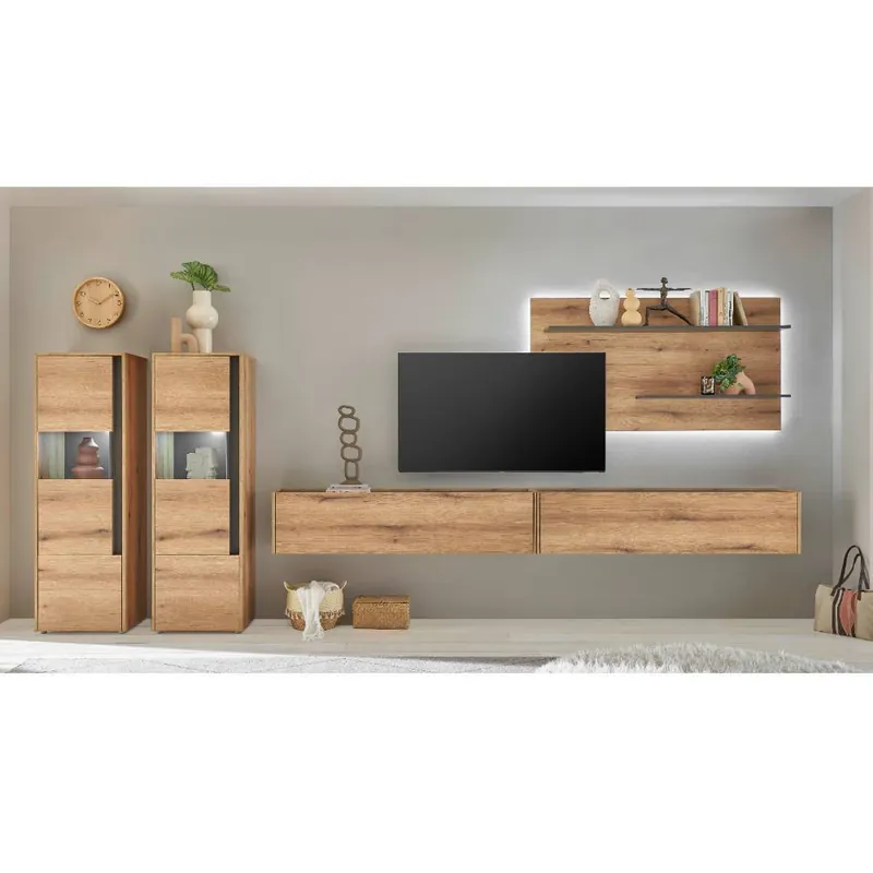Wohnzimmer Anbauwand-Set modern - Colomania (fünfteilig) Saisonangebot