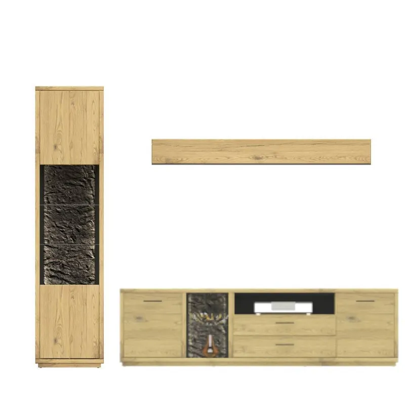 Wochenendangebot Wohnzimmer-Anbauwand Set - Friburgo (dreiteilig)