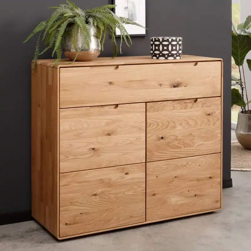 Wildeiche Kommode mit einer Schublade - Darcona Schnäppchen