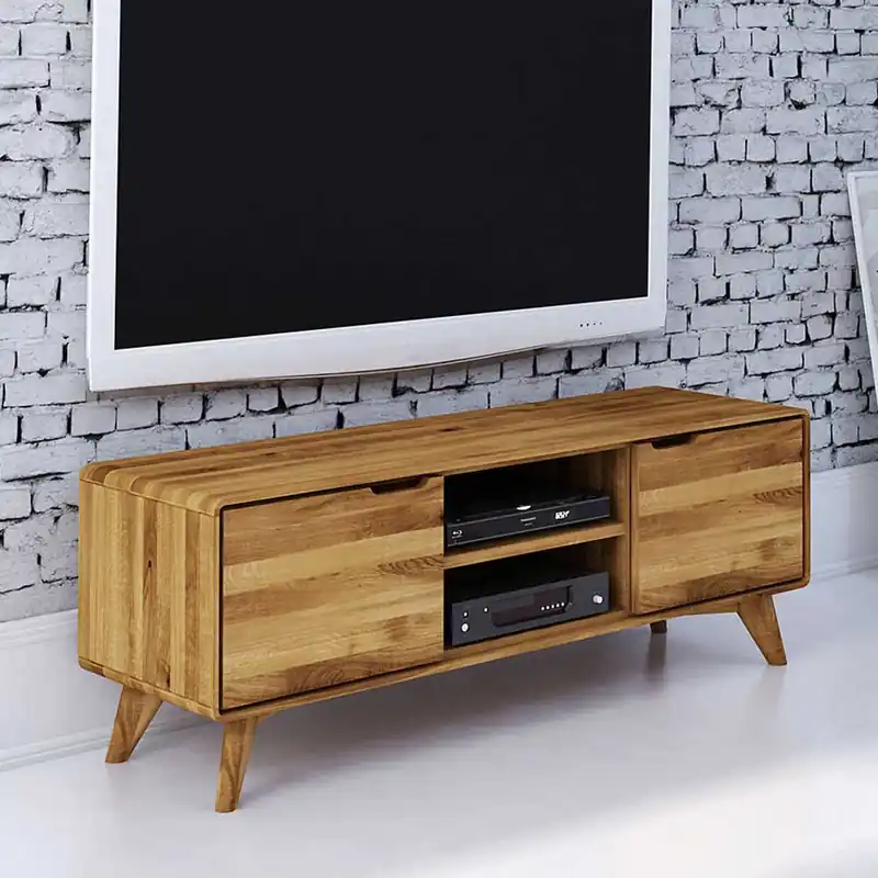 134cm breiter TV Unterschrank aus Holz - Eavy I Neu Im Sortiment