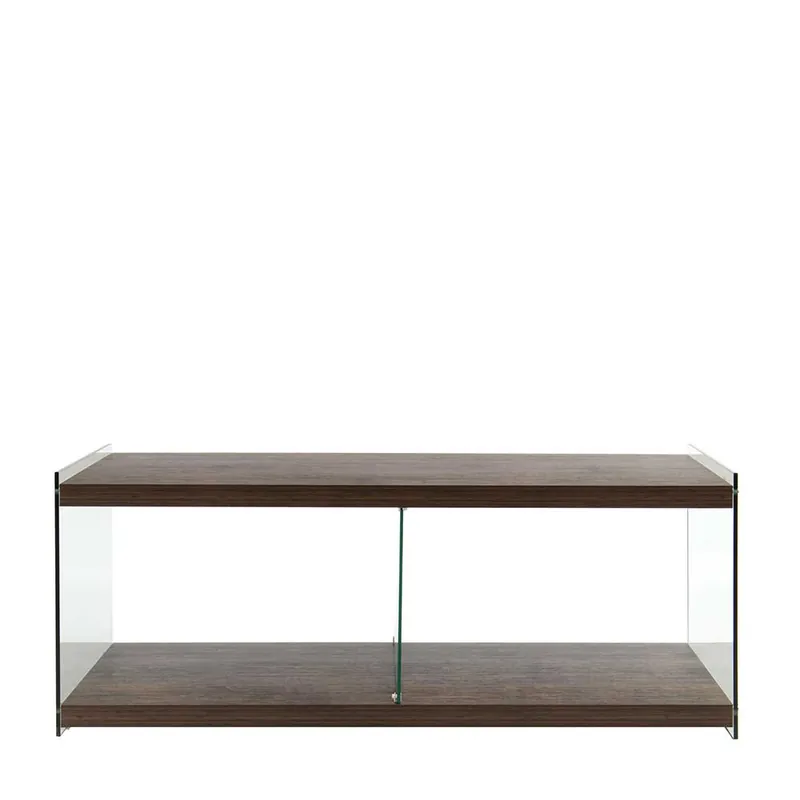 Wochenendangebot 120 cm TV Element in Nussbaum & Transparent - Tomima