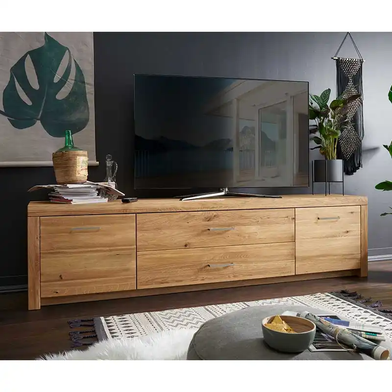 Wildeiche TV Lowboard aus geöltem Massivholz - Loitons Kracherpreis