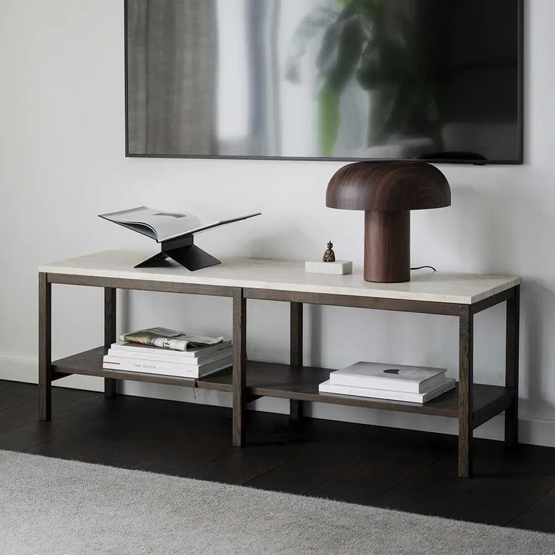 140x45x40 Offenes Regal in Beige Travertin - Calumha Kostenloser Rückversand