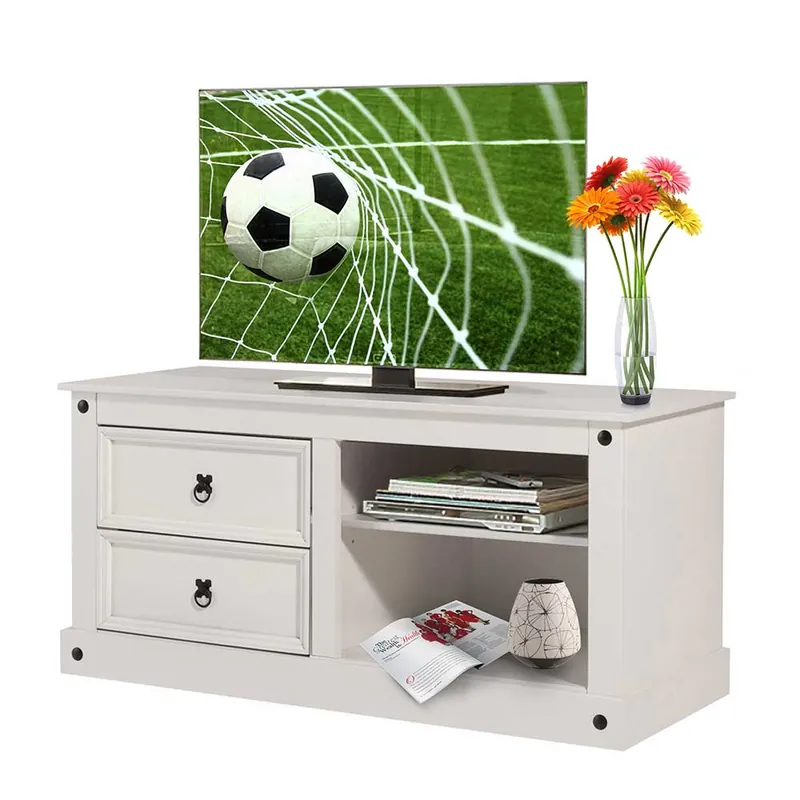 Weißes TV Board im Landhaus Design - Segrino Preiswert