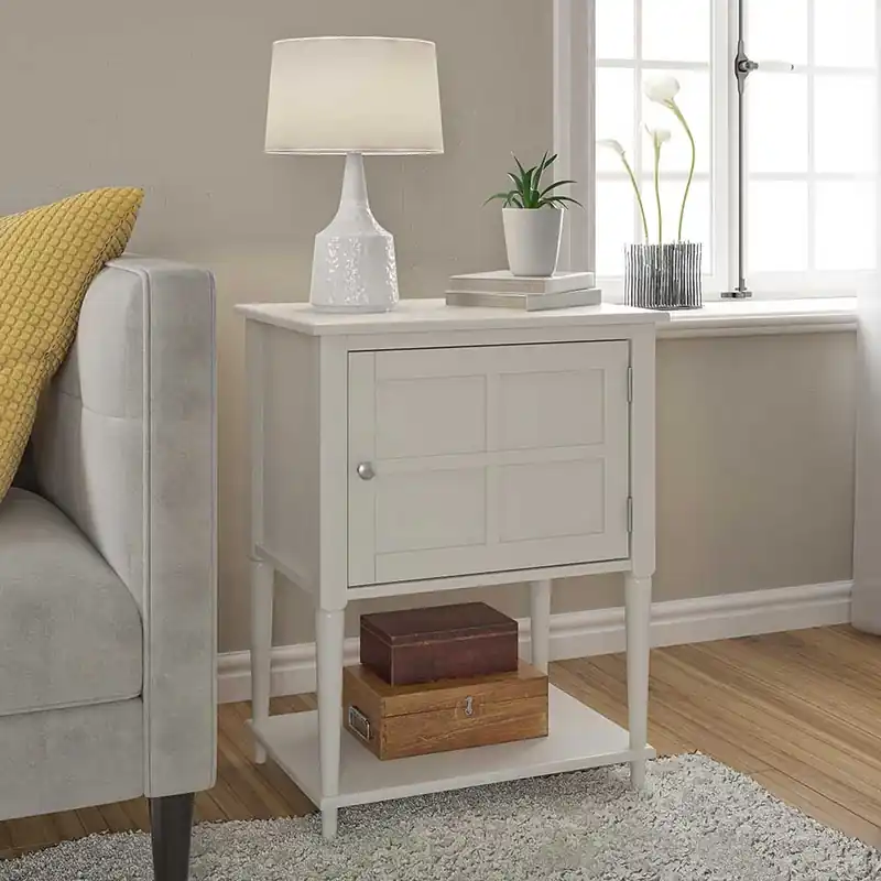 Wochenendangebot 1-türige Kommode in Creme Weiß - Ginetta