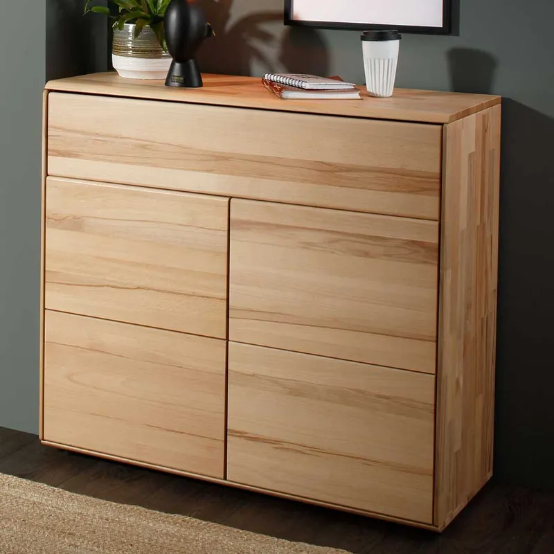 100 cm breites Vertiko aus Kernbuche massiv - Namgon Knallerangebot