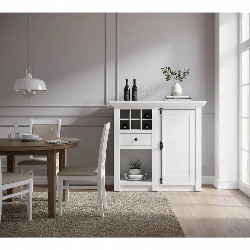 105x100 Touchwood Schrank in Weiß - Chelles Sonderangebot