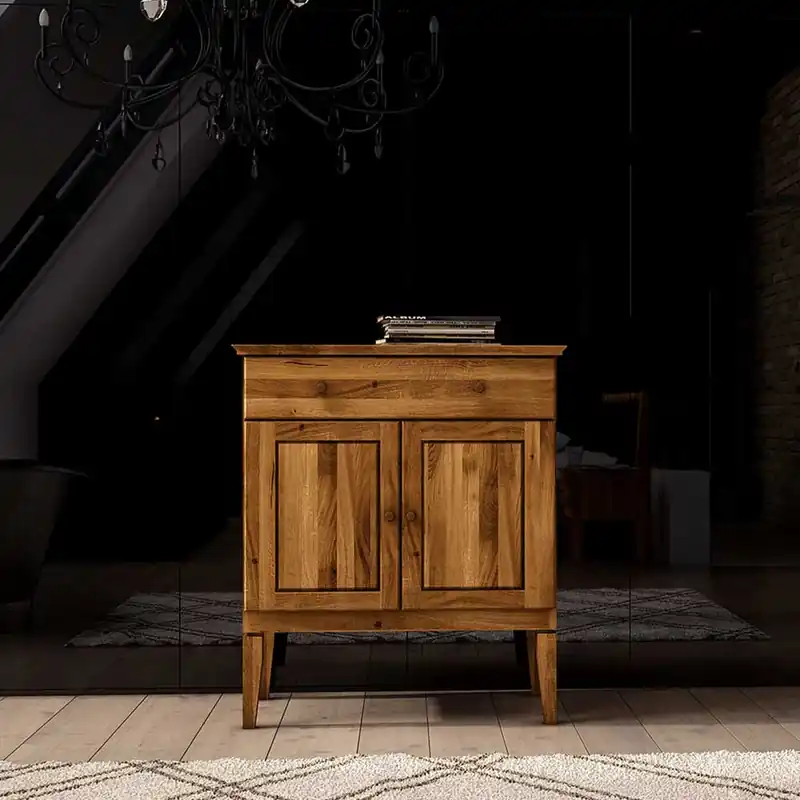 Wildeiche Kommode Masdamos massiv geölt Gratis Versand