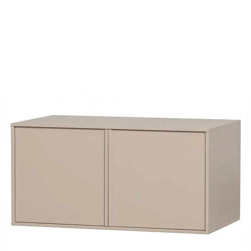 2-türige Kommode aus Kiefer massiv in Grau - Career Rabatt