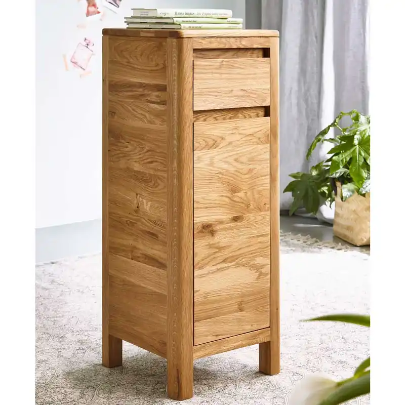 Wildeiche Kommode Uvinessa mit Schublade und Schrankfach Schneller Versand