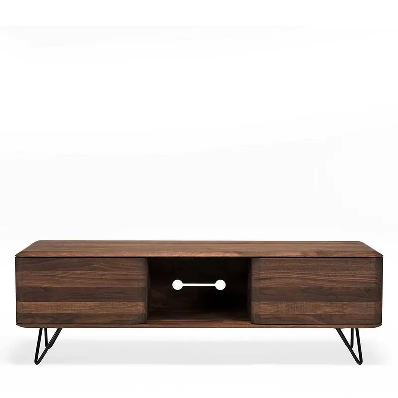 160x45x40 Retro TV Board aus Nussbaum massiv - Rivossa Aktuell