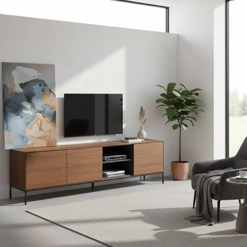 195x55x40 TV Unterschrank in Nussbaum - Milena Abverkauf