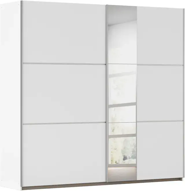 rauch Schwebetürenschrank »Kleiderschrank Schrank Garderobe TOPSELLER ASTANA OTTO´s CHOICE« 3 Ausstattungen BASIC/CLASSIC/PREMIUM (inkl. SOFT-CLOSE-FUNKTION),mit 3 Spiegelelementen, Metallgriffleisten alufarbig MADE IN GERMANY Neue Ware