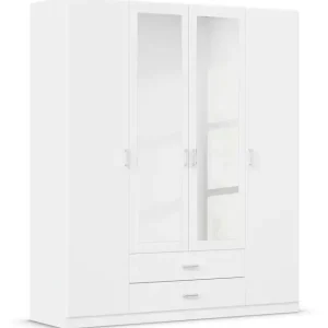 Echt rauch Kleiderschrank »Schrank Garderobe Wäscheschrank GAMMA in 3 Breiten« viel Stauraum mit 6 Schubladen, mit Spiegel TOPSELLER MADE IN GERMANY