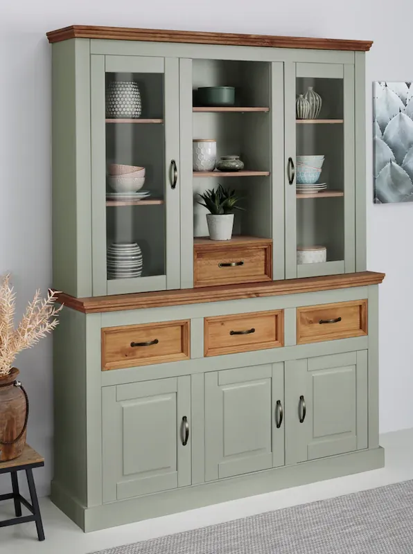 Kostenfreie Lieferung OTTO home Buffet »Selma« aus massivem Kiefernholz, mit Griffen aus antikisiertem Metall