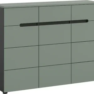 Kostenloser Versand Home affaire Garderobenschrank »REHAT, TOPSELLER!, Breite 120 cm, 3 Türen, 3 Schubkästen, 12 Fächer« in verschiedenen Farben erhältlich, Platz für ca. 24 Paar Schuhe, 1 Stk. tlg. Schuhschrank, Kommode, Schuhkommode, Anrichte, Sideboard