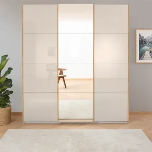 rauch Schwebetürenschrank »Kleiderschrank Schrank Garderobe KOLUNA mit Glastüren und Spiegel« inkl. 2 Innenschubladen sowie extra Einlegeböden MADE IN GERMANY Wochenendangebot