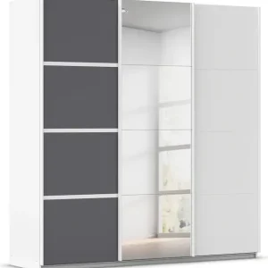 Geprüft rauch Kleiderschrank »Schwebetürenschrank OTTO´s Choice Garderobe Schrank TOP ANGEBOT Avola« 3 verschiedene Ausstattungen BASIC/CLASSIC/PREMIUM (inkl. SOFT-CLOSE),mit eleganten Zierleisten in Chrom, Schwarz oder Weiß MADE IN GERMANY