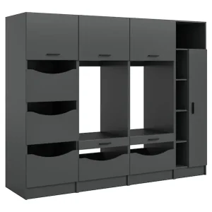 Sofort Bestellen welltime Mehrzweckschrank-Set »FALAS, TOPSELLER!, 4-teilig, Hauswirtschaftsraum Set, Breite 292 cm« 2x Waschmaschinenumbau-, 1x Wäsche- & 1x Mehrzweckschrank,