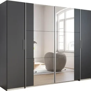 Sichere Zahlung rauch Schwebetürenschrank »Kleiderschrank Drehtürenschrank Schrank Garderobe KRONACH TOPSELLER« in 3 Ausstattungen BASIC/CLASSIC/PREMIUM, Breiten 225/268/311/354 cm,Kombischrank optional mit 1 oder 2 Spiegel viele Böden MADE IN GERMANY