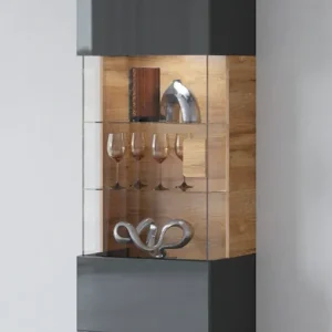 OTTO home Vitrine »Toledo,Höhe 204 cm trendige Glasvitrine mit dekorative Fräsungen« Standvitrine ohne Beleuchtung, viel Stauraum, hochglanz Front MDF Preisreduziert