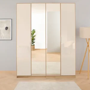 rauch Drehtürenschrank »Kleiderschrank Schrank Garderobe KOLUNA mit Glastüren und Spiegel« Breiten 181/226/271/315 cm Höhen 210/229 cm,inkl. 2 Innenschubladen sowie extra Einlegeböden MADE IN GERMANY Top-Angebot