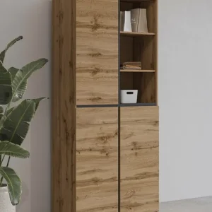 Neu Im Sortiment OTTO home Schuhschrank »Cross, Höhe 183,5cm, modernes griffloses Schuhregal mit 3 Türen« Hochschrank mit viel Stauraum, Platz für ca. 24 Paar Schuhe