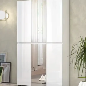 Home affaire Schuhschrank »Mister,Schuhkommode,Schuhmöbel,Schuhablage,Schuhregal« Breite 120 cm, Höhe 200 cm, Tiefe 34 cm, 6 Türen, 24 Fächer, 2 Spiegel Kracherpreis