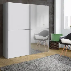 FORTE Schwebetürenschrank »"White Kiss", OTTOs Choice, Made in Europe, ideal für kleine Räume« B/H/T ca. 170x190x61cm,mit Spiegel und 2 Schiebetüren Neue Kollektion