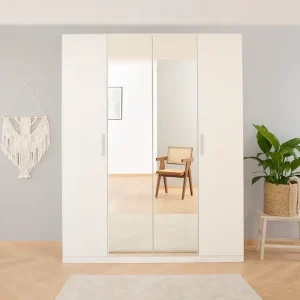 rauch Drehtürenschrank »Kleiderschrank Schrank Garderobe Ankleide KOLUNA mit Dekor-Front« Breiten 181/226/271/315 cm Höhen 210/229 cm,mit Spiegel, inkl. 2 Innenschubladen sowie extra Böden Nur Für Kurze Zeit