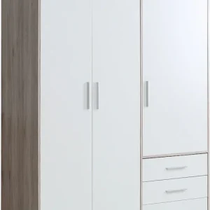 Sonderaktion FORTE Kleiderschrank »Jupiter, Made in Europe, mit Schubladen« Maße (T/H): 60/200 cm,Stauraum, 2 Breiten, 4 Farben, Schubladen, variable Einlegeböden