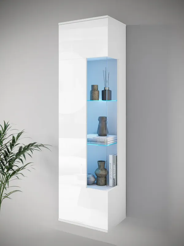 Jetzt Bestellen OTTO home Vitrine »Kenia, stehend und hängend, Türanschlag wechselbar« 1 Stk. tlg. Vitrineschrank mit Glastüren 160 cm Höhe