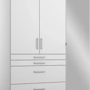 Zertifiziert rauch Drehtürenschrank »Kleiderschrank Schrank Garderobe Garderobenschrank Topseller HOMBURG« mit Spiegel, oberer Schubkasten mit Einteilung MADE IN GERMANY