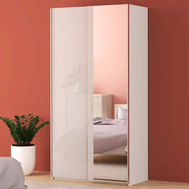 FORTE Schwebetürenschrank »Fittio. Made in Europe, 2 Schiebetüren, modernes Design« Höhe 2,35 mtr, stehende Montage, Spiegel Jetzt Kaufen