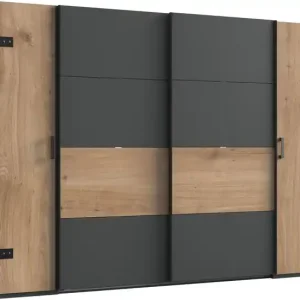Begrenztes Angebot Wimex Kleiderschrank »Stockholm, rustikale Optik im Industrial Design, Made in Germany« 270x65x210cm, viel Stauraum durch 2 Kleiderstangen und 10 Einlegeböden