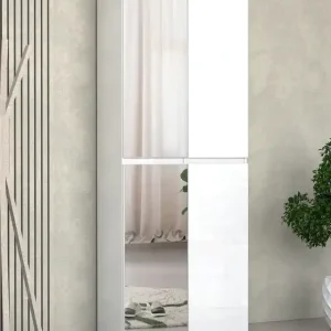 Super-Preis Home affaire Schuhschrank »Mister,Schuhkommode,Schuhmöbel,Schuhablage,Schuhregal« Hochglanz lackiert, B/T/H: 80x34x200 cm, 4 Türen, 12 Fächer, 2 Spiegel