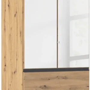 Echt rauch Drehtürenschrank »Kleiderschrank Schrank Garderobe COSTA in den Breiten 91/136/181 cm« in 3 Ausstattungen BASIC/CLASSIC/PREMIUM,mit Spiegel, grifflose Front und Push-to-Open Funktion MADE IN GERMANY