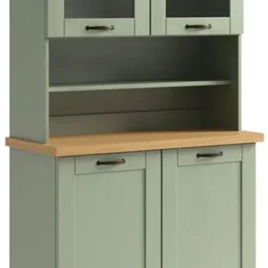 Kostenfreie Lieferung Home affaire Küchenbuffet »Teramo« Breite/Höhe 86/181 cm, mit Metallgriffen