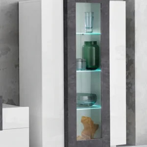 Preiswert Home affaire Vitrine »Coro, Vitrine, Glasvitrine, Vitrinenschrank, Stauraumvitrine« 3 Türen davon 1 Glastür, 9 Fächer, Doppeltiefe,Höhe 120,5cm