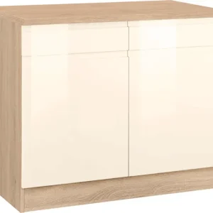 Markenware KOCHSTATION Unterschrank »KS-Virginia« 100 cm breit, mit 2 Türen und 2 Schubkästen