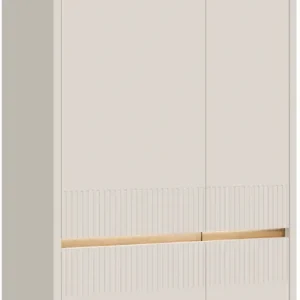 FORTE Garderobenschrank »Oak Squere« B/H/T ca. 95,3x197,9x52 cm,Kleiderschrank, Beleuchtung, grifflos, Soft Close Markenware