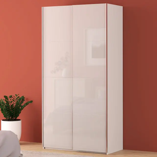 FORTE Schwebetürenschrank »Fittio, Made in Europe, 2 Schiebetüren, modernes Design« Höhe 2,35 mtr, stehende Montage Nur Für Kurze Zeit