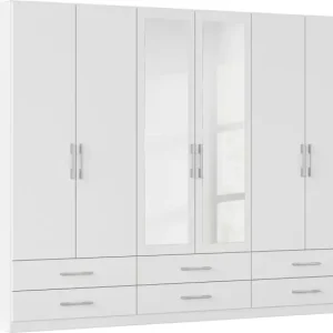 Geprüft rauch Kleiderschrank »Schrank Garderobe Wäscheschrank HERSBRUCK in 2 Breiten« Breiten: 226 oder 271 cm, Höhe 210 cm,mit 6 großzügigen Schubladen sowie Spiegeltüren MADE IN GERMANY