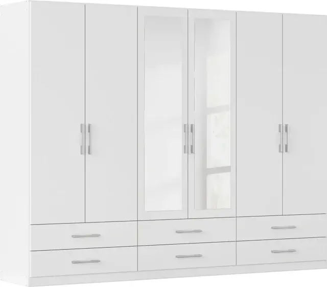 Geprüft rauch Kleiderschrank »Schrank Garderobe Wäscheschrank HERSBRUCK in 2 Breiten« Breiten: 226 oder 271 cm, Höhe 210 cm,mit 6 großzügigen Schubladen sowie Spiegeltüren MADE IN GERMANY