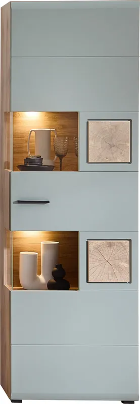 Ausverkauf Innostyle Vitrine »FUN PLUS II« 2 Stk. tlg. Glastür, 7 Fächer, Softclose, ABS Kantenschutz