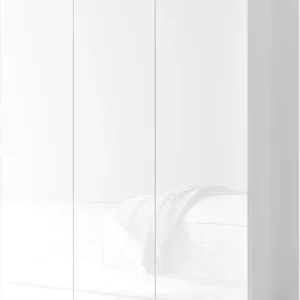 Schneller Versand OTTO home Schuhschrank »SMILE Breite 95 cm, Höhe 114 cm, Schuhregal mit 5 Ebenen,« Schuhkommode in Weiss Hochglanz Lack