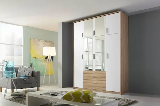 rauch Kleiderschrank »Hildesheim« inkl. Spiegel, Passepartout und Schubkasten mit Inneneinteilung Preisreduziert